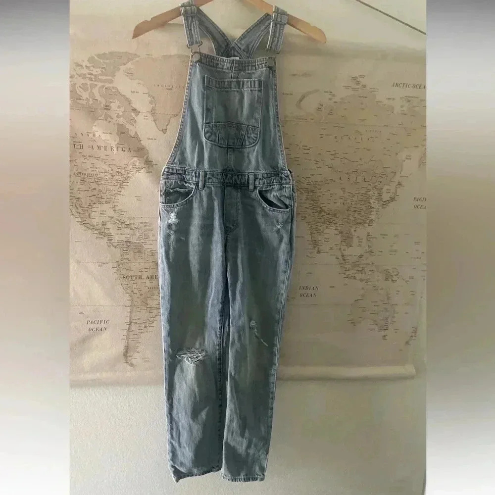 GAP Destructed Denim Overalls
Size XL Girls - Picture 1 of 8